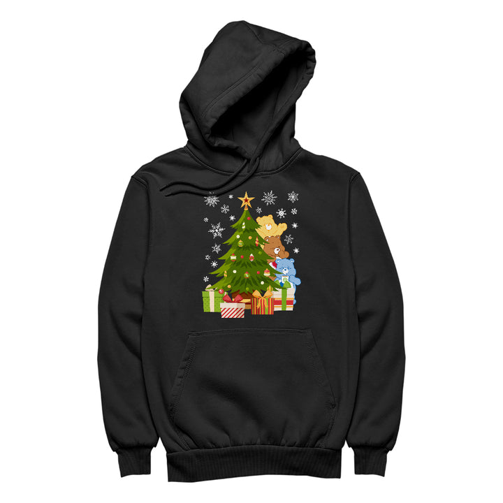 Care Bears Christmas Behind The Christmas Tree Men's Hooded Sweatshirt-Care Bears Store
