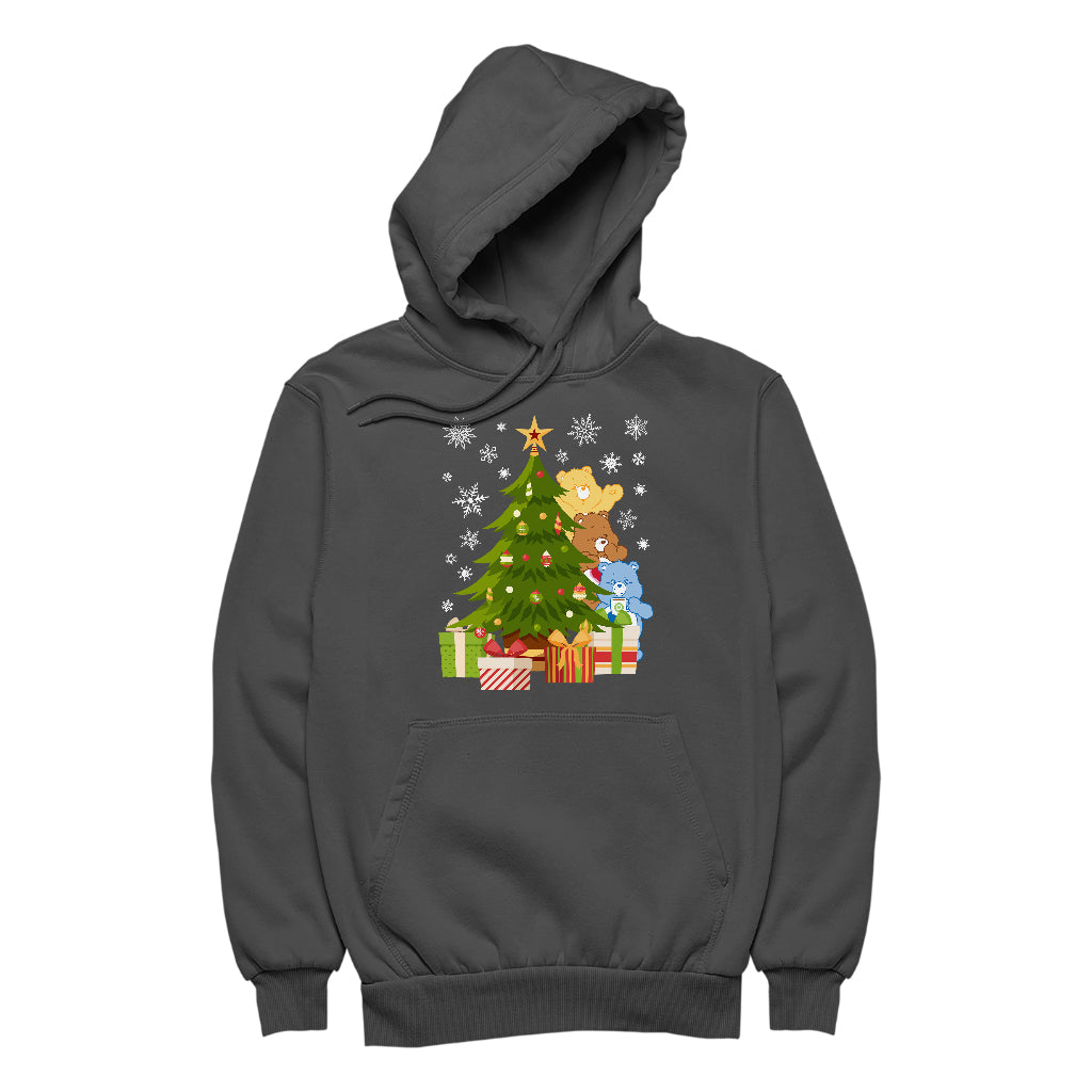 Care Bears Christmas Behind The Christmas Tree Men's Hooded Sweatshirt-Care Bears Store