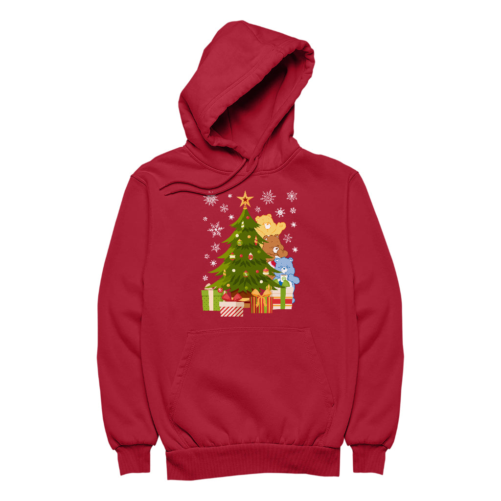 Care Bears Christmas Behind The Christmas Tree Men's Hooded Sweatshirt-Care Bears Store