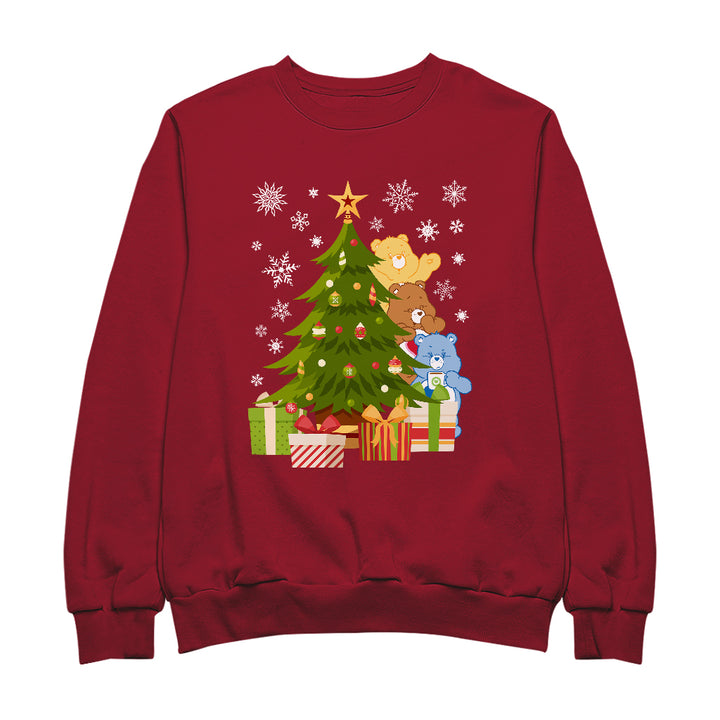Care Bears Christmas Behind The Christmas Tree Men's Sweatshirt-Care Bears Store