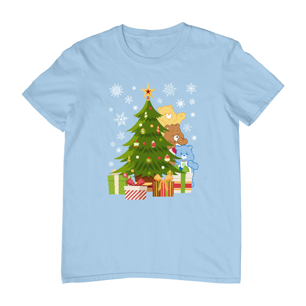 Care Bears Christmas Behind The Christmas Tree Men's T-Shirt-Care Bears Store
