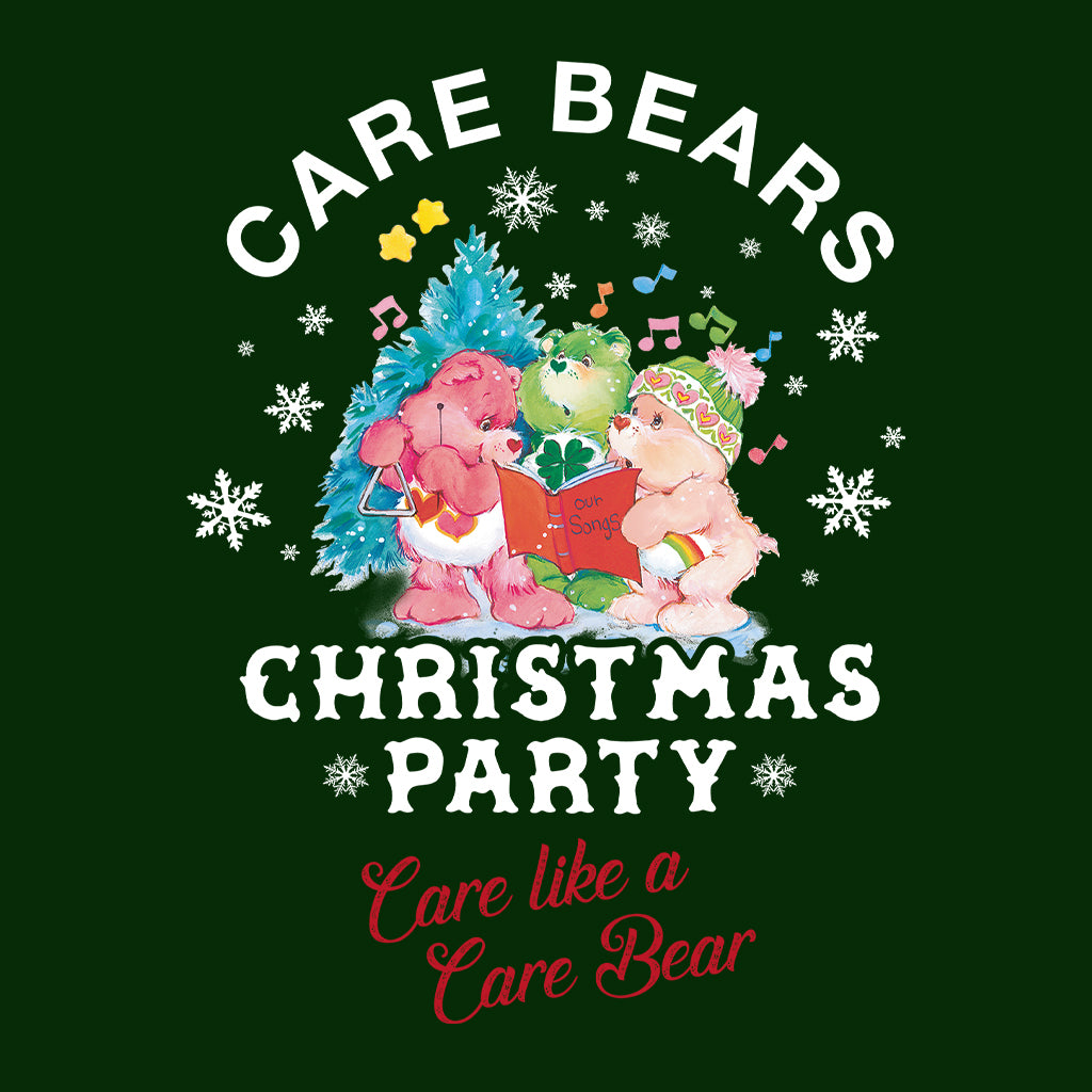Care Bears Christmas Party Care Like A Care Bear Kids Hooded Sweatshirt-Care Bears Store