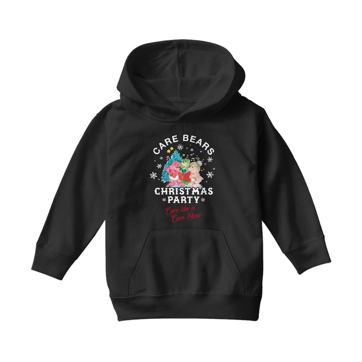 Care Bears Christmas Party Care Like A Care Bear Kids Hooded Sweatshirt-Care Bears Store