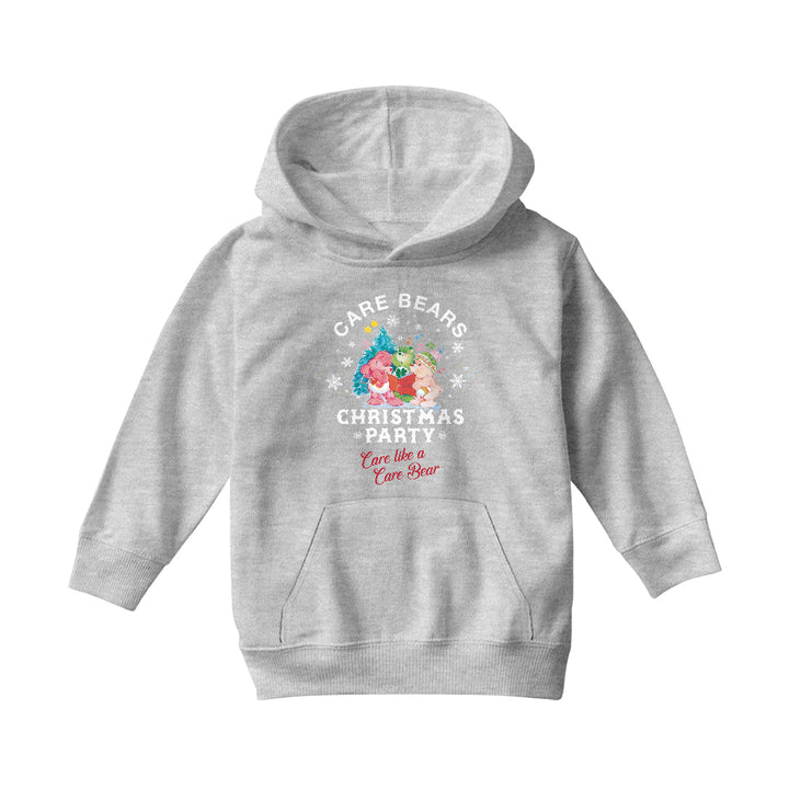 Care Bears Christmas Party Care Like A Care Bear Kids Hooded Sweatshirt-Care Bears Store