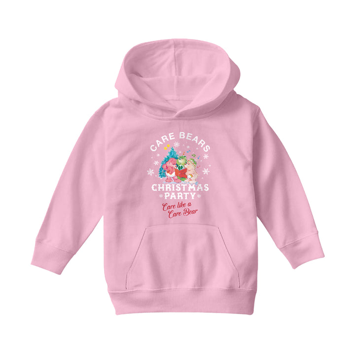 Care Bears Christmas Party Care Like A Care Bear Kids Hooded Sweatshirt-Care Bears Store