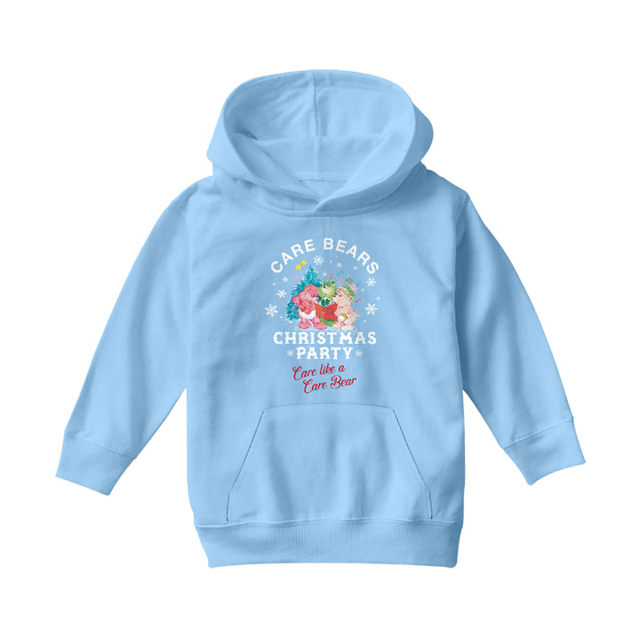 Care Bears Christmas Party Care Like A Care Bear Kids Hooded Sweatshirt-Care Bears Store