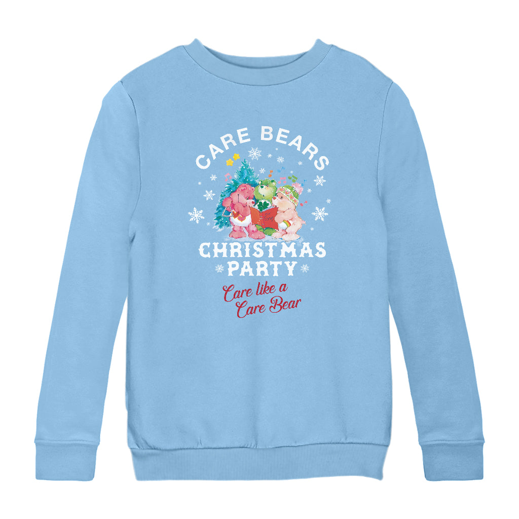 Care Bears Christmas Party Care Like A Care Bear Kids Sweatshirt-Care Bears Store