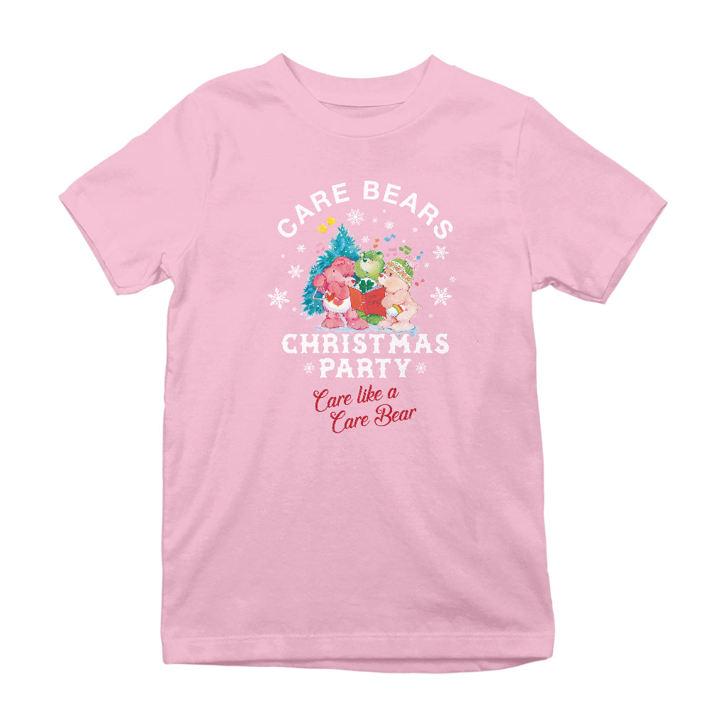 Care Bears Christmas Party Care Like A Care Bear Kids T-Shirt-Care Bears Store