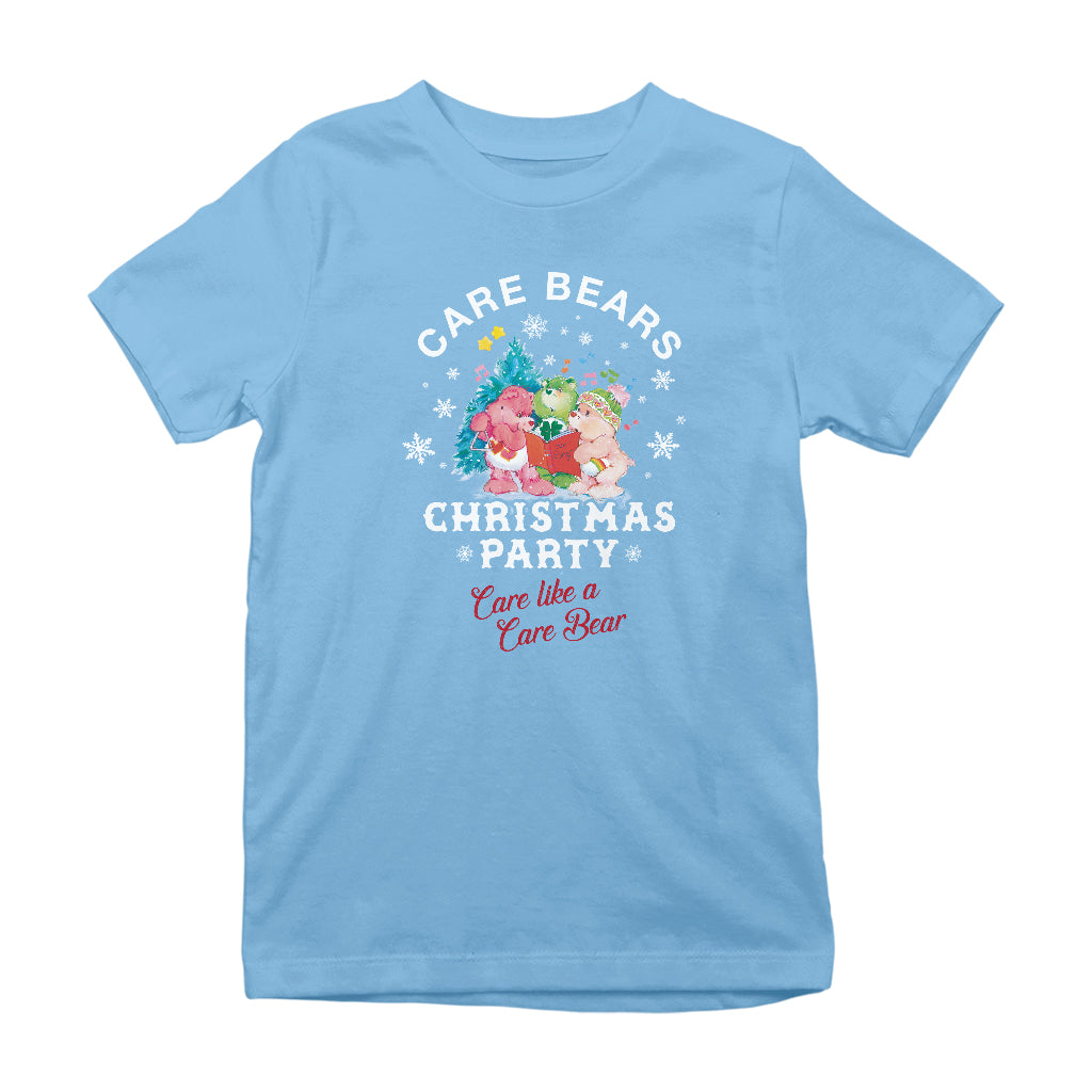 Care Bears Christmas Party Care Like A Care Bear Kids T-Shirt-Care Bears Store