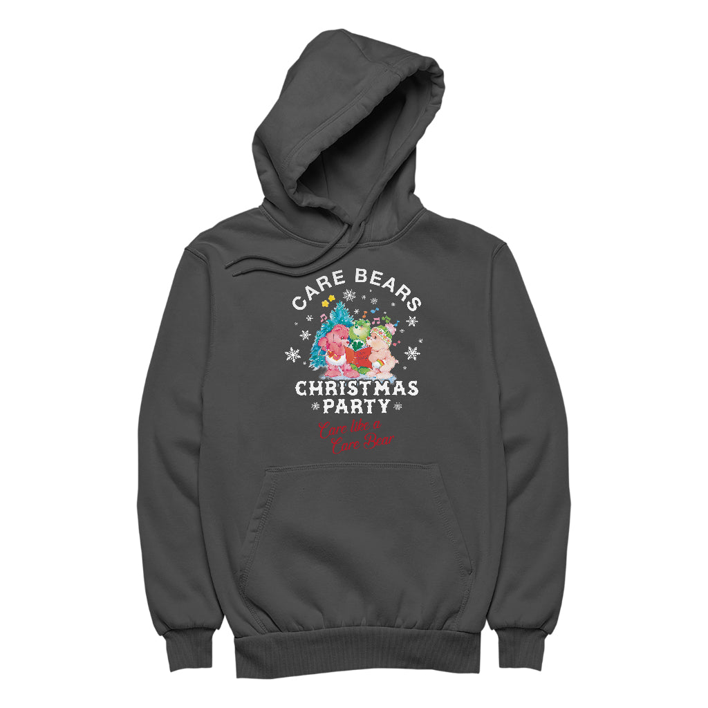 Care Bears Christmas Party Care Like A Care Bear Men's Hooded Sweatshirt-Care Bears Store