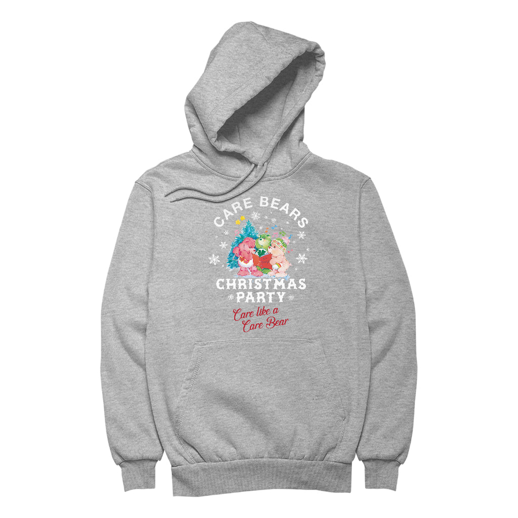 Care Bears Christmas Party Care Like A Care Bear Men's Hooded Sweatshirt-Care Bears Store
