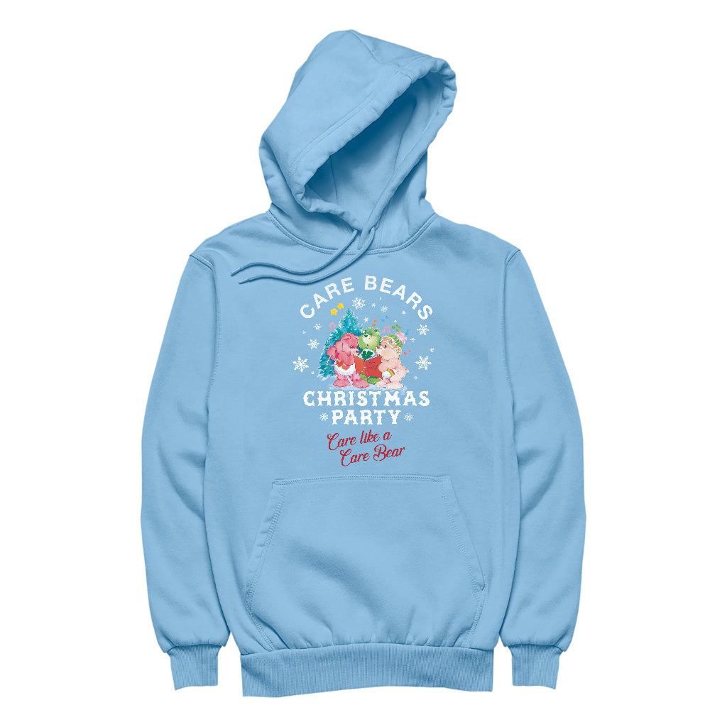 Care Bears Christmas Party Care Like A Care Bear Men's Hooded Sweatshirt-Care Bears Store