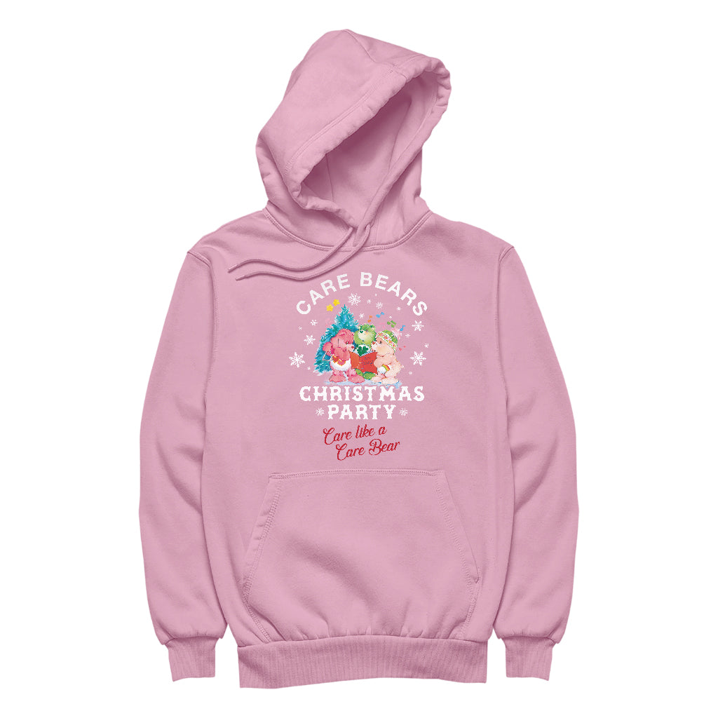 Care Bears Christmas Party Care Like A Care Bear Women's Hooded Sweatshirt-Care Bears Store