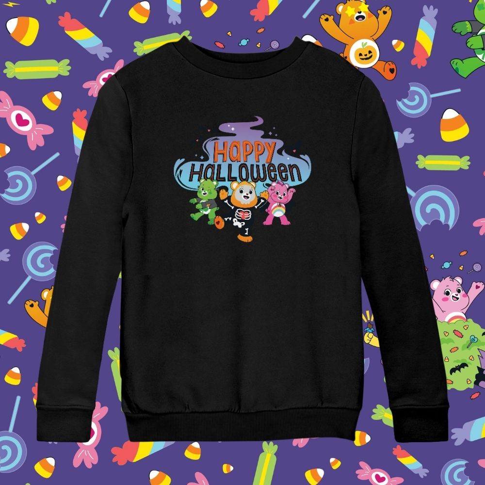 Happy Halloween Scare Bears Kids Sweatshirt-Care Bears Store