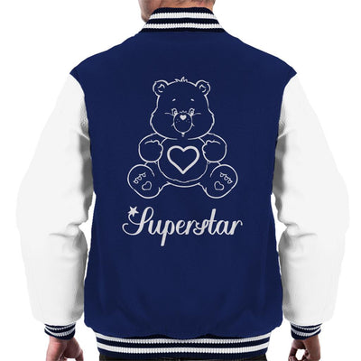 Care Bears Tenderheart Bear Superstar White Print Men's Varsity Jacket