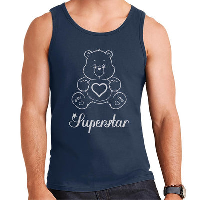 Care Bears Tenderheart Bear Superstar White Print Men's Vest