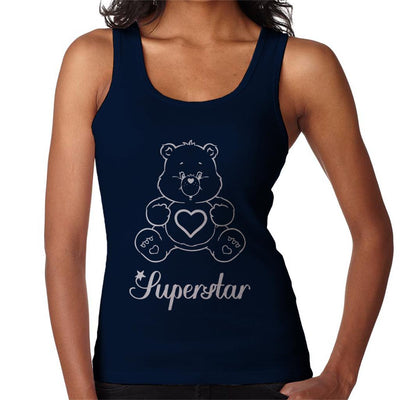 Care Bears Tenderheart Bear Superstar White Print Women's Vest