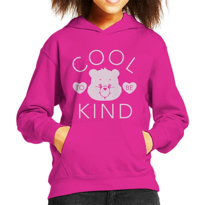 Care Bears Tenderheart Bear Cool To Be Kind White Print Kid's Hooded Sweatshirt