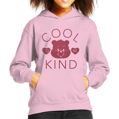 Care Bears Tenderheart Bear Cool To Be Kind Pink Flock Kid's Hooded Sweatshirt
