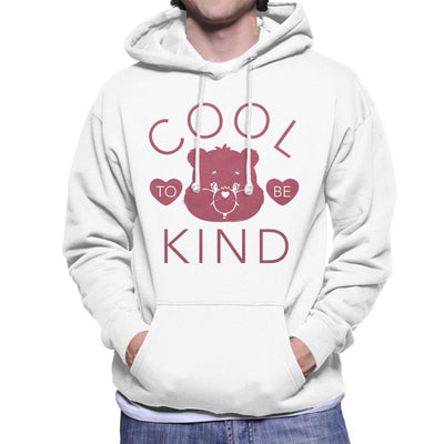 Care Bears Tenderheart Bear Cool To Be Kind Pink Flock Men's Hooded Sweatshirt