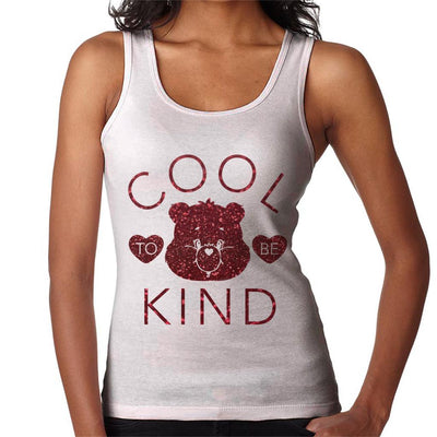 Care Bears Tenderheart Bear Cool To Be Kind Red Glitter Women's Vest