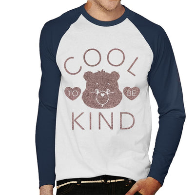 Care Bears Tenderheart Bear Furry Cool To Be Kind Metallic Pattern Men's Baseball Long Sleeved T-Shirt